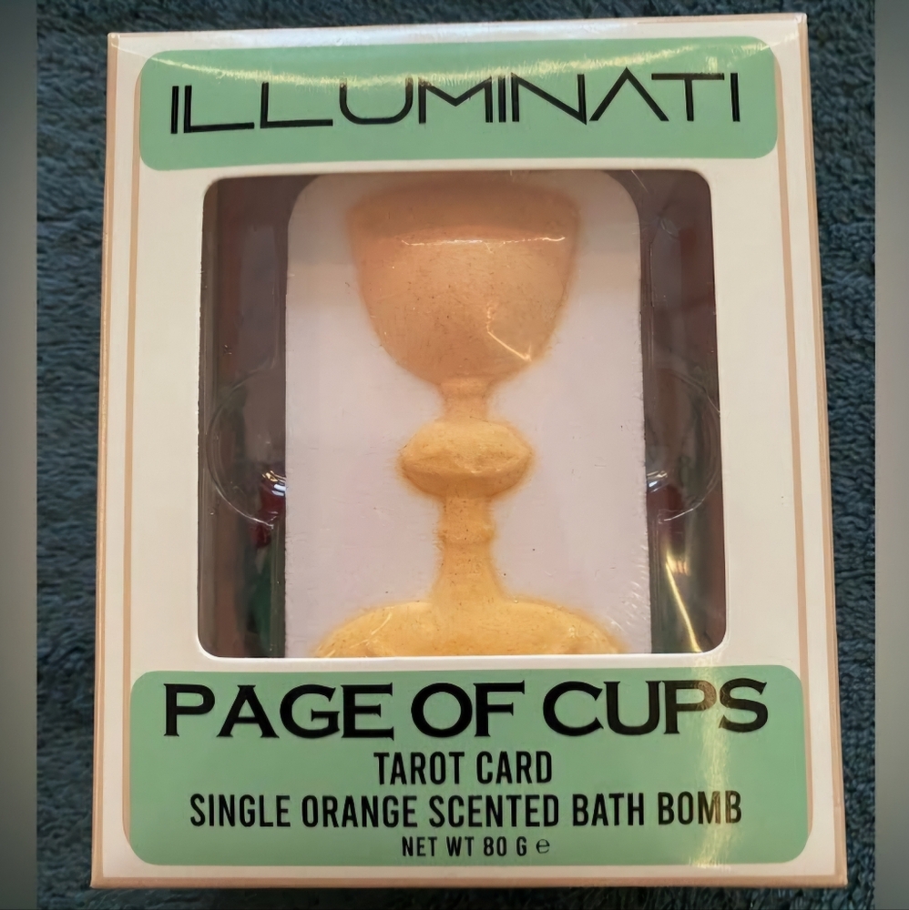 Illuminati Page of Cups Tarot Card Single Orange Scented Bath Bomb